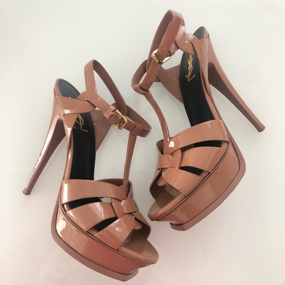 Ysl Tribute Heel Nude 